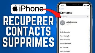 Comment Recuperer Les Contacts Supprimés Sur Iphone [upl. by Laemaj]