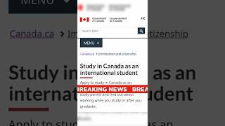 Canada Study Visa Latest Update  Study Visa Latest News canada [upl. by Avihs]