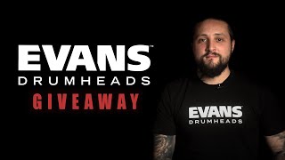 EVANS Drumheads Giveaway [upl. by Akinajnat960]