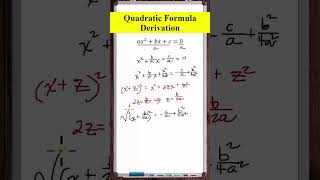 Quadratic Formula Derivation [upl. by Pattison169]