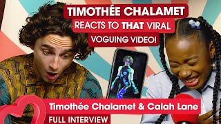 Timothée Chalamet on that voguing video [upl. by Nylcaj]