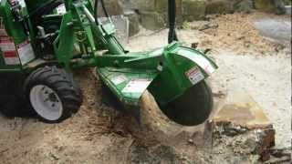 Bandit Model 2250XP Stump Grinder with Greenteeth  huge cutting swing [upl. by Eiramave]