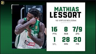 Virtus Bologna  Panathinaikos 7782  Euroleague R10 Mathias Lessort 16 Points  20 PIR [upl. by Iruyas283]