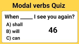 Modal Verbs Quiz। Grammar Quiz।10 English Quiz [upl. by Wieren]