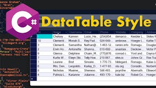 DataTable Style in C Visual Studio 2022 [upl. by Leopoldine281]