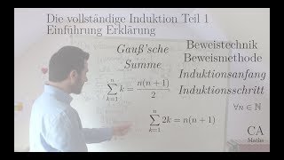 Vollständige Induktion  Einführung Erklärung Gauß Summe [upl. by Ahouh311]