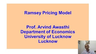 Ramsey Pricing Model [upl. by Jacobo]