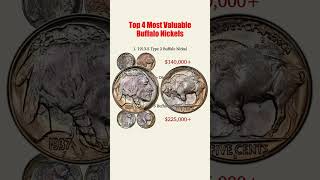 Top 4 Most Valuable Buffalo Nickels coin nickel coincollecting [upl. by Lenny540]