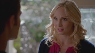 The Vampire Diaries 7x08 Caroline tells Stefan she is pregnant with Alarics twins Josie and Lizzie [upl. by Publius]