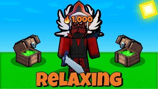 Relaxing Gameplay 1  SkyWars  Roblox BedWars [upl. by Nahsaj705]