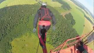 Base jump´s from very high antenna tower [upl. by Htaeh]