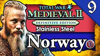 FOUNDING THE NORTH SEA EMPIRE Medieval 2 Total War Stainless Steel Norway Campaign Gameplay 9 [upl. by Assyle]