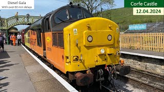 Swanage Railway Diesel Gala Trains at Corfe Castle 10052024 [upl. by Akayas]