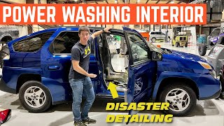 Pontiac Aztek DISASTER Detail Interior REMOVAL And Pressure Washing [upl. by Kolosick794]