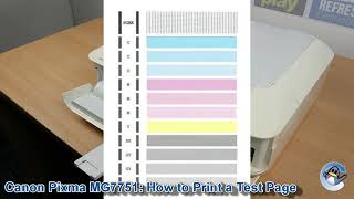 Canon Pixma MG7751 How to Print a Nozzle Check Test Page [upl. by Anawek]