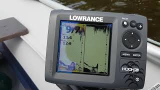 Как выглядят коряги на эхолоте Lowrance hook 5x [upl. by Brooking]