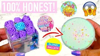 100 HONEST FAMOUS VS UNDERRATED SLIME SHOP REVIEW [upl. by Hsitirb507]