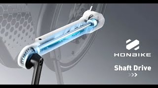 How HONBIKE Shaft Drive System Works [upl. by Alfy]