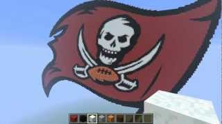 Minecraft Pixel Art  Tampa Bay Buccaneers Logo [upl. by Kannav]