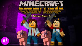 Lets Play Minecraft Story Mode Episode 1 Order Of the Stone  We LOST Reuben 1 [upl. by Rhines]