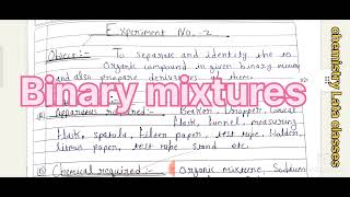 Binary mixtures separation organic chemistry practical [upl. by Abagael]