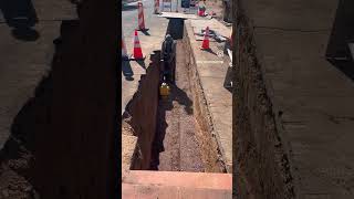 Compaction action wacker row streetworkout underground sewer macho azcontractor [upl. by Xylina153]