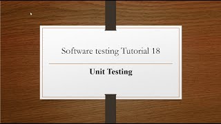 Unit Testing [upl. by Agatha850]