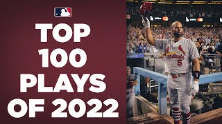 The Top 100 Plays of 2022  MLB Highlights [upl. by Ekle]