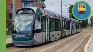 Trams at Meadows Embankment [upl. by Enaywd]