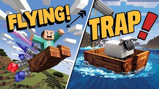 15 Secret Ways To Use Boats MINECRAFT [upl. by Reginald]