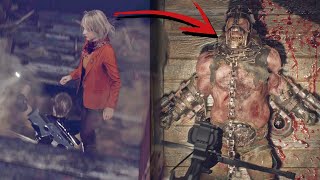 ¿Qué pasa si Ashley CAE con Leon a la celda del GARRADOR  Resident evil 4 remake DETALLE [upl. by Tammi]