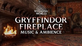 Gryffindor Fireplace  Hogwarts Common Room Music amp Ambience [upl. by Suolekcin892]