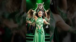 A Woman fuses with a giant Owl on AGT americagottalent agt magic talen shorts [upl. by Rehsa677]