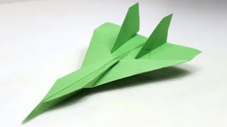 How to Make a Jet Fighter Paper Airplane that FLY FAR [upl. by Eidnim]