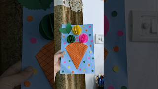 How to make icecream using paper sheet viralshort kidsactivities youtubeshorts easycraft craft [upl. by Lynette]