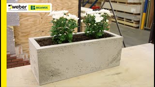 DIY Betonnen plantenbak van Lichtgewicht beton [upl. by Arhat]