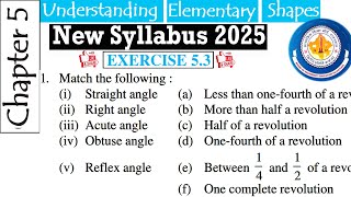 Ex 53  Ch 5 Understanding Elementary Shapes  Class 6 Maths NCERT  New Syllabus 202425 [upl. by Africa]