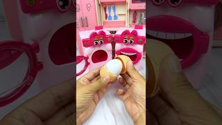 Satisfying With Unboxing Miniature Washing Machine Eating Egg Set Toys ASMR Videos [upl. by Enelra]