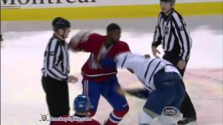 Joffrey Lupul vs PK Subban Feb 12 2011 [upl. by Dumanian900]