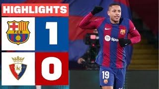 FC BARCELONA 1  0 CA OSASUNA  RESUMEN LALIGA EA SPORTS [upl. by Petes]