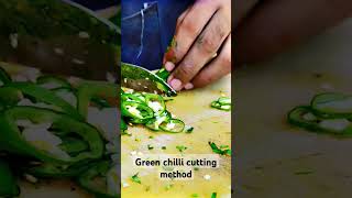 Green chilli cutting shorts youtubeshorts shortsvideo [upl. by Thursby]