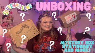 SQUISHMAIL UNBOXING  Stationary Squishmallow Mystery Box and Valentines clips [upl. by Ynalem]