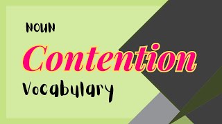 What does Contention mean [upl. by Absa]