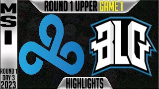 C9 vs BLG Highlights Game 1  MSI 2023 Brackets Round 1 Upper Day 3  Cloud9 vs Bilibili Gaming G1 [upl. by Atinat]