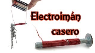 Cómo hacer un electroimán casero Experimentos Caseros [upl. by Eemia806]