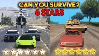 CAN YOU SURVIVE 6 STAR WANTED LEVEL IN GTA 5 AND SAN ANDREAS [upl. by Torhert]