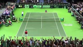 Davis Cup Radek Štěpánek  Nicolas Almagroposlední míček [upl. by Yelahs841]