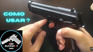 COMO USAR UMA PISTOLA  COMO MANUSEAR  plataforma Beretta m92 [upl. by Brandea]