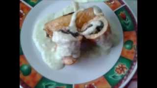 RECETA DE PECHUGAS RELLENAS DE HUITLACOCHE [upl. by Nilahs]