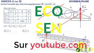 Statique Plane  Exercice 11 sur 20 [upl. by Enoob]